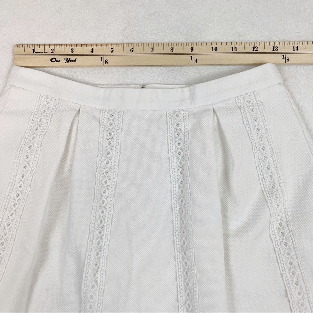 J Crew striped lace pleated skater skirt - Picture 4 of 9